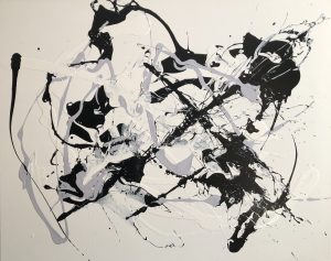 Abstract acrylic on canvas 60 x 48
